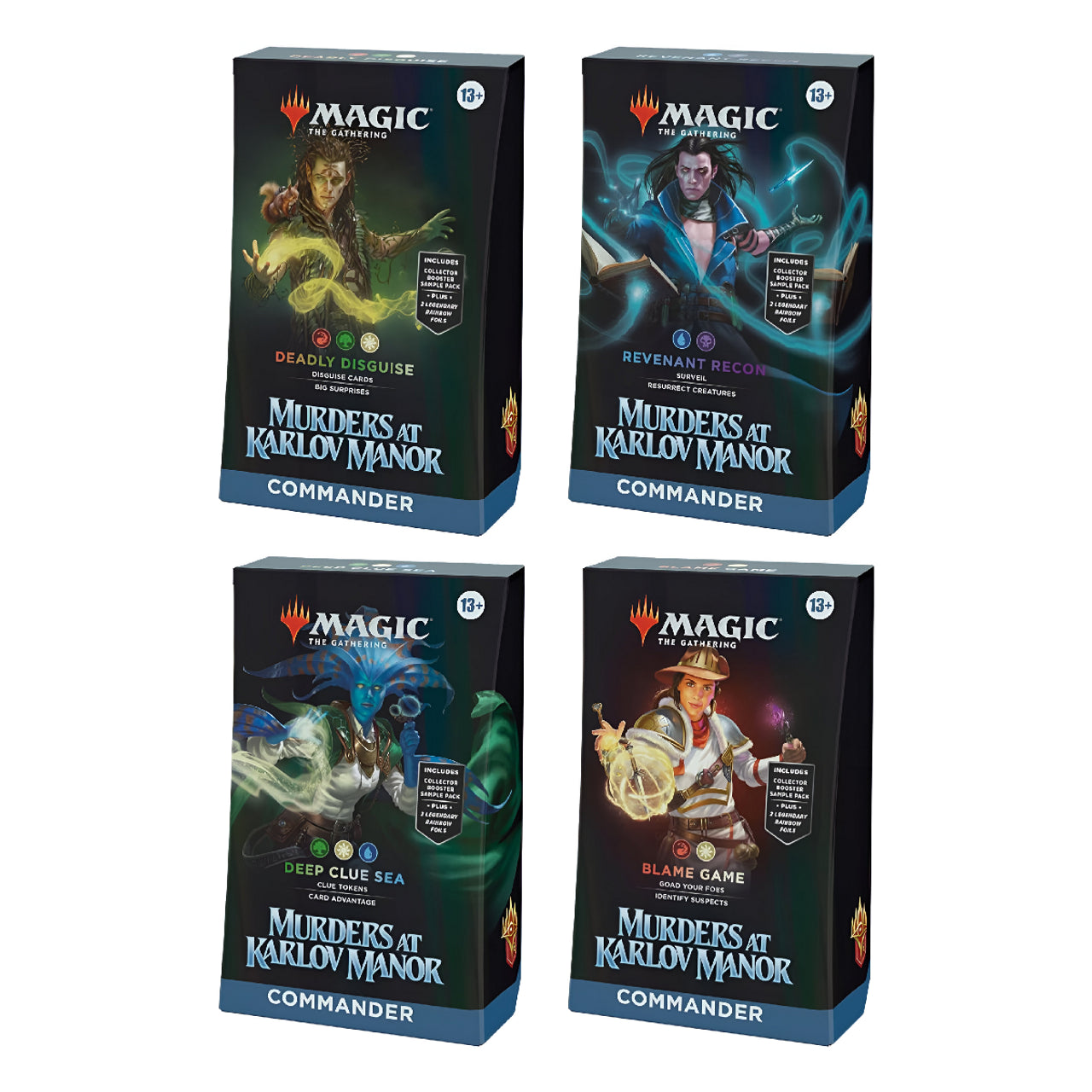 Hot Sale-Magic the Gathering  Murders at Karlov Manor Commander Deck Carton (4) MTG-MDKLM-CD