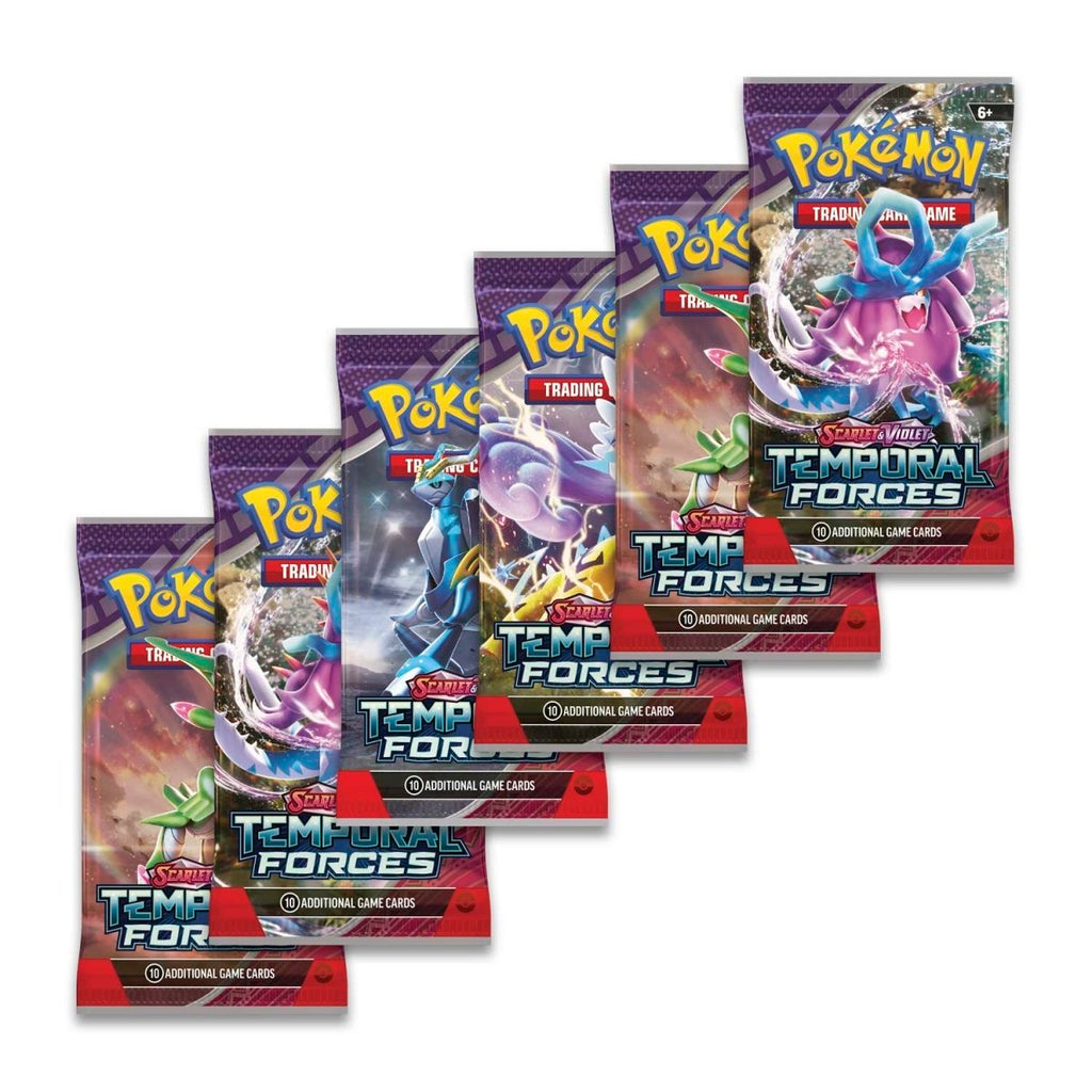 Hot Sale-pokemon-Scarlet & Violet-Temporal Forces Booster Bundle (6 Packs)