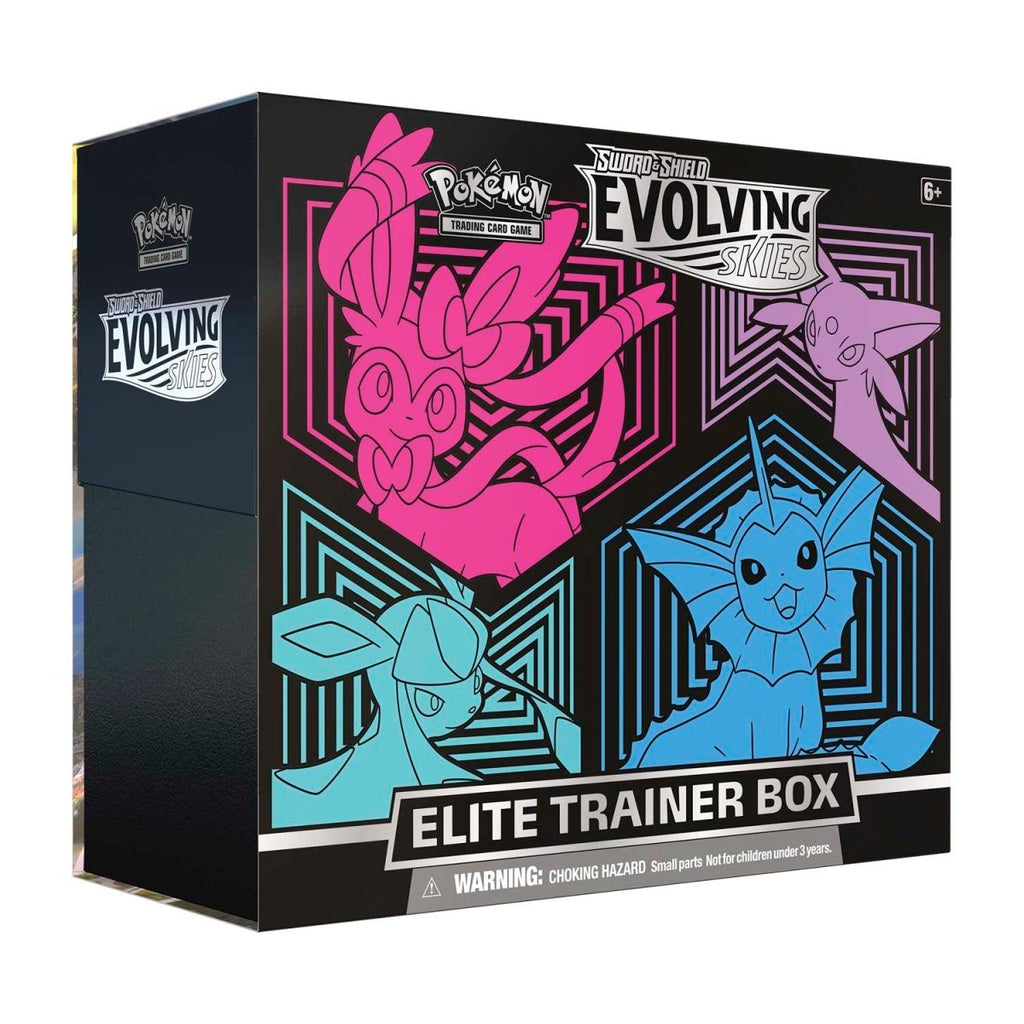 Hot Sale-pokemon-Sword & Shield-Evolving Skies Center Elite Trainer Box (Vaporeon, Espeon, Glaceon & Sylveon)
