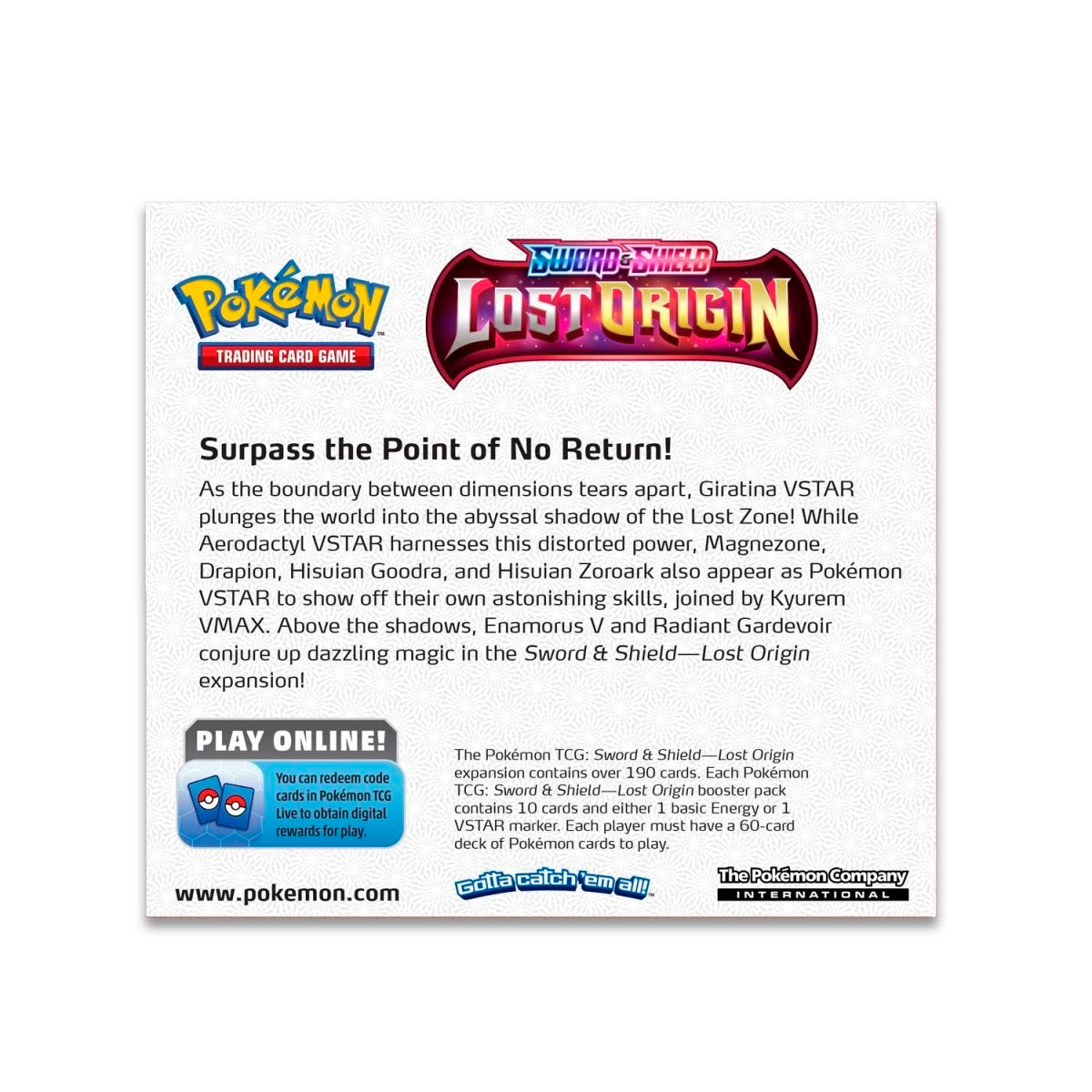 Hot Sale-pokemon-Sword & Shield-Lost Origin Booster Display Box (36 Packs)