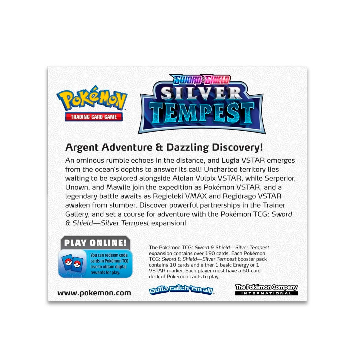 Hot Sale-pokemon-Sword & Shield-Silver Tempest Booster Display Box (36 Packs)
