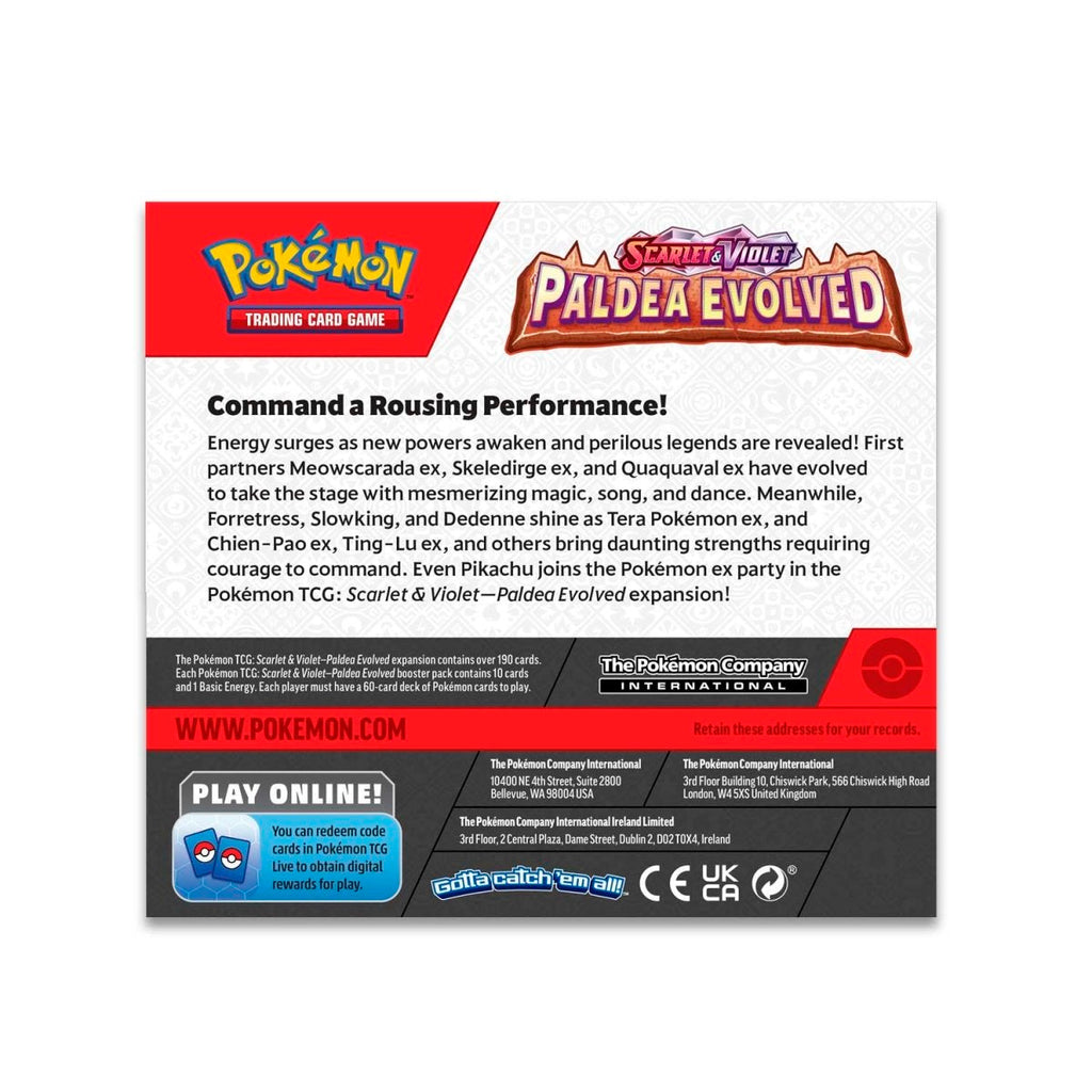 Hot Sale-pokemon-Scarlet & Violet-Paldea Evolved Booster Display Box (36 Packs)