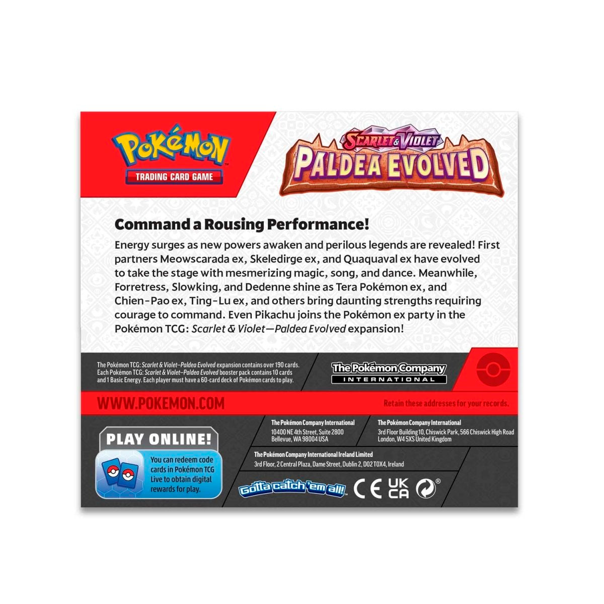Hot Sale-pokemon-Scarlet & Violet-Paldea Evolved Booster Display Box (36 Packs)