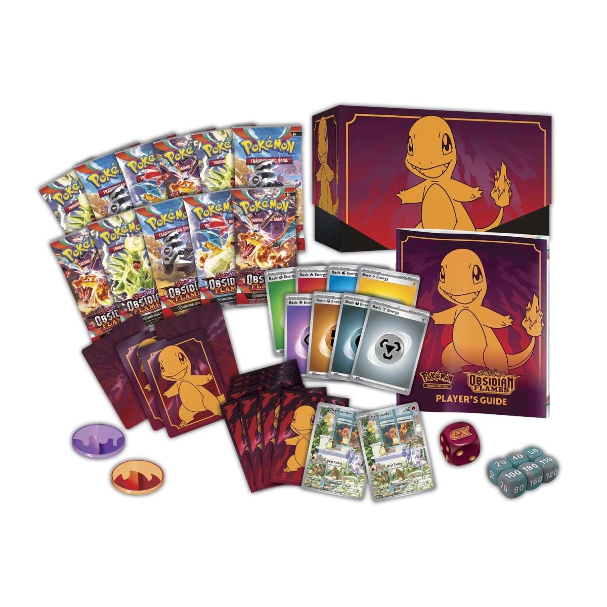Hot Sale-pokemon-Scarlet & Violet-Obsidian Flames Center Elite Trainer Box