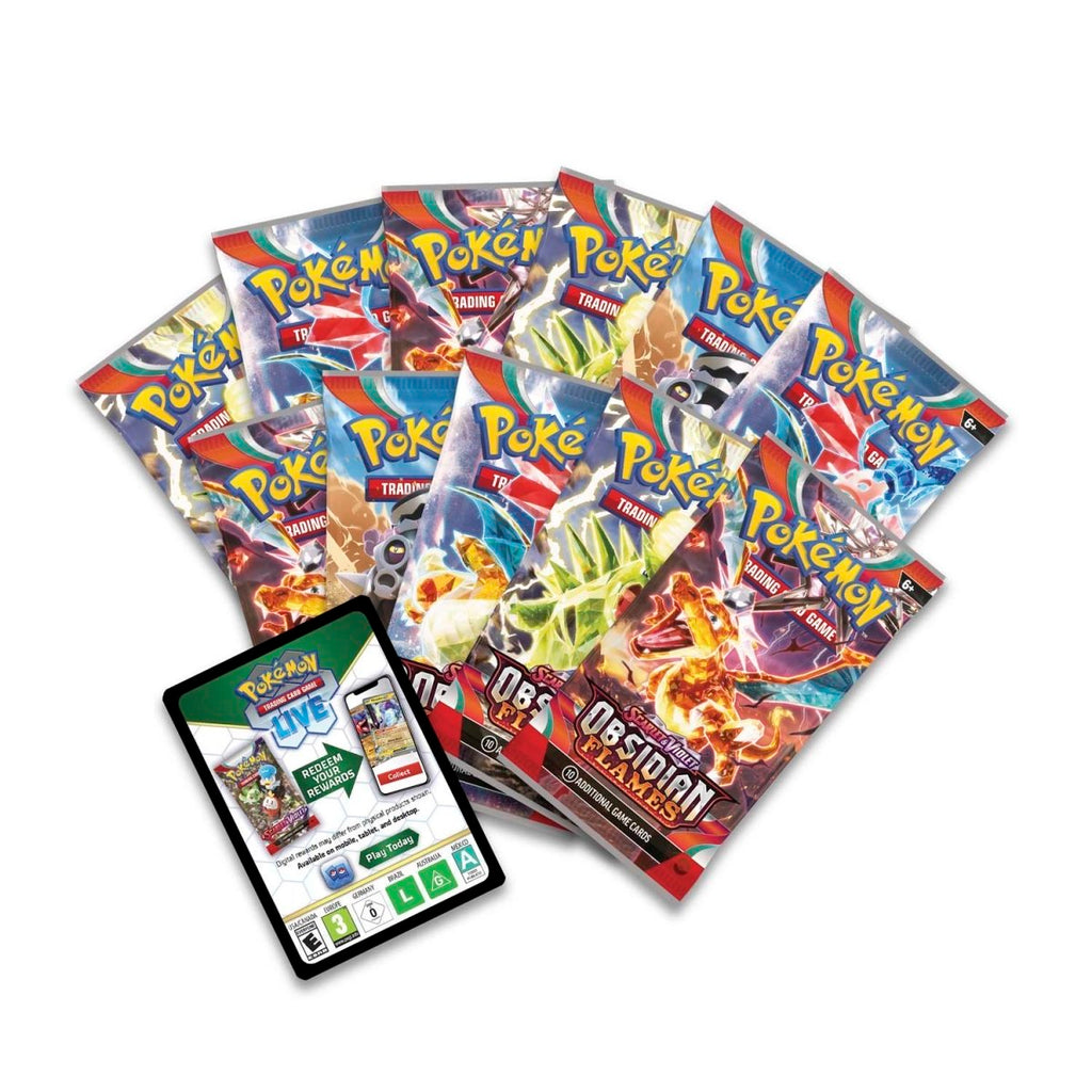 Hot Sale-pokemon-Scarlet & Violet-Obsidian Flames Center Elite Trainer Box