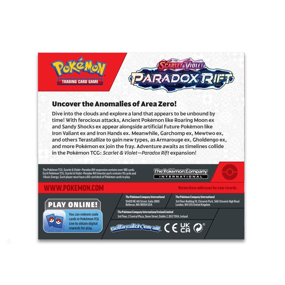 Hot Sale-pokemon-Scarlet & Violet-Paradox Rift Booster Display Box (36 Packs)