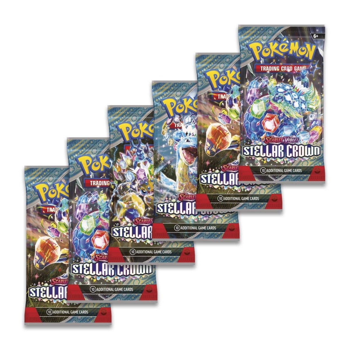 Hot Sale-pokemon-Scarlet & Violet-Stellar Crown Booster Bundle (6 Packs)