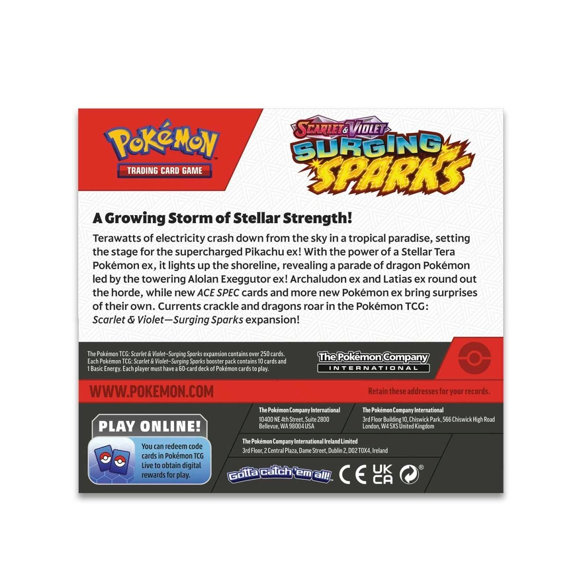 Hot Sale-pokemon-& Violet-Surging Sparks Booster Display Box (36 Packs)