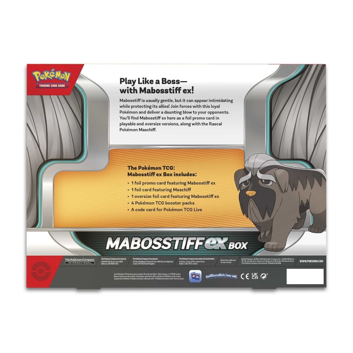 Hot Sale-pokemon Mabosstiff ex Collection Box
