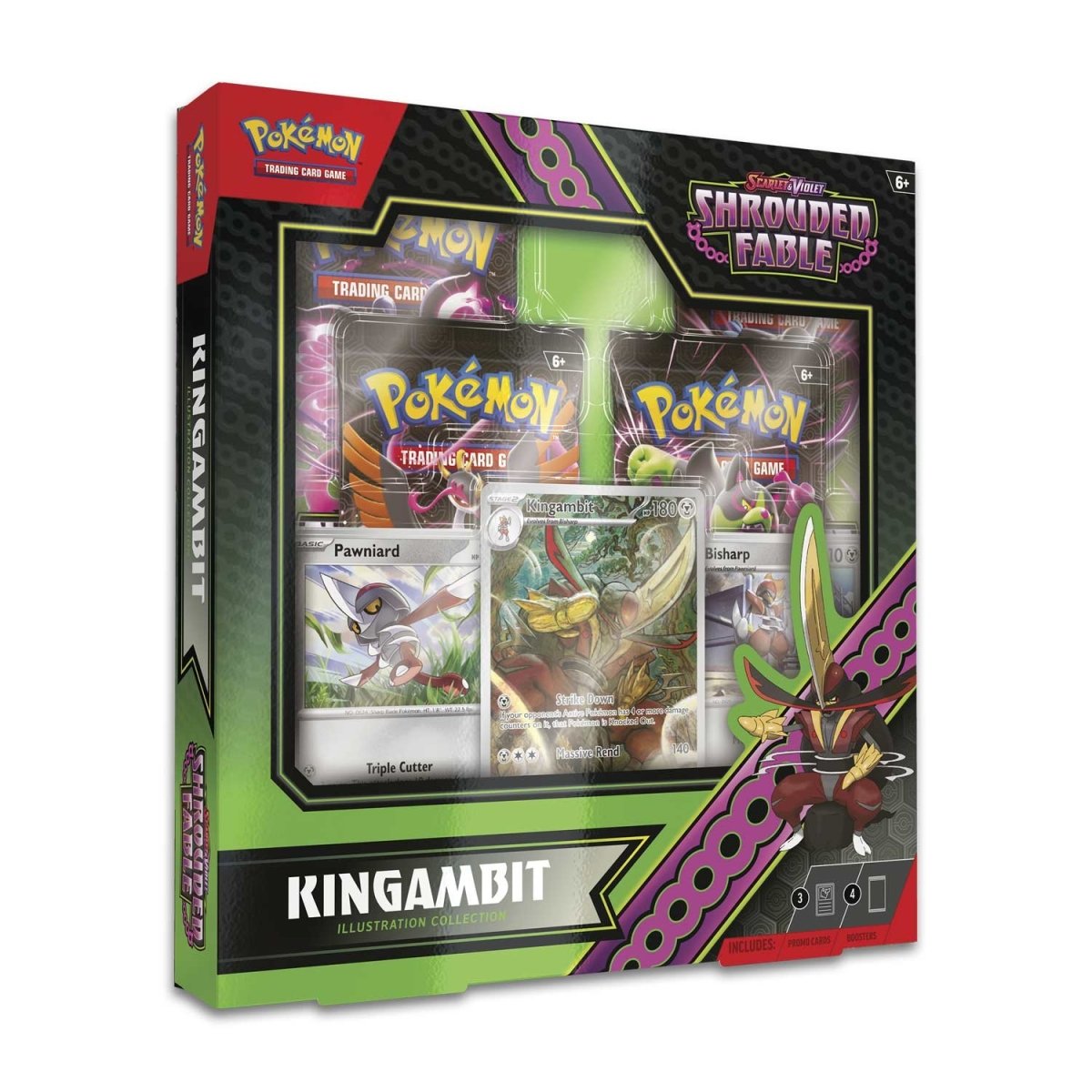 Hot Sale-pokemon-Scarlet & Violet-Shrouded Fable Kingambit Illustration Collection
