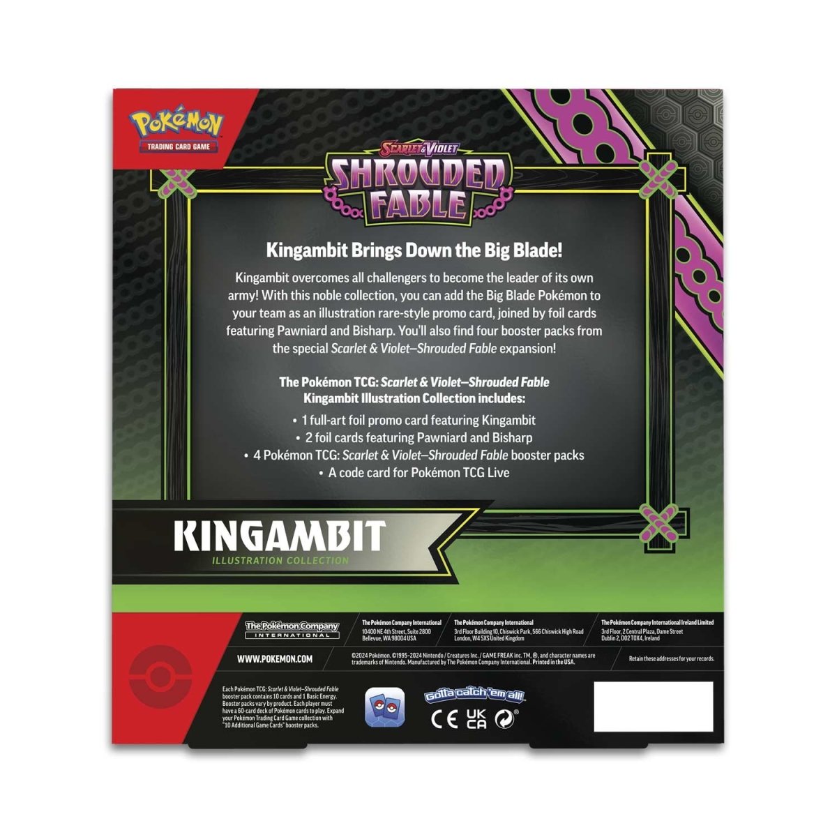 Hot Sale-pokemon-Scarlet & Violet-Shrouded Fable Kingambit Illustration Collection